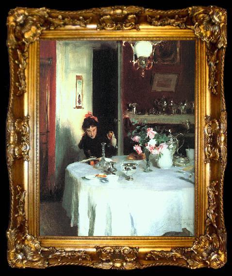 framed  John Singer Sargent The Breakfast Table, ta009-2
